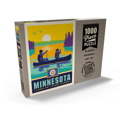 Minnesota: Land of 10,000 Lakes 1000 Puzzle Schachtel Ansicht2