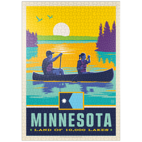 Darstellung des Puzzle Motivs Minnesota: Land of 10,000 Lakes - Puzzleteile: 1000