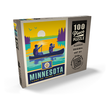 Minnesota: Land of 10,000 Lakes 100 Puzzle Schachtel Ansicht2