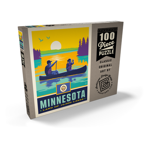 Minnesota: Land of 10,000 Lakes 100 Puzzle Schachtel Ansicht2