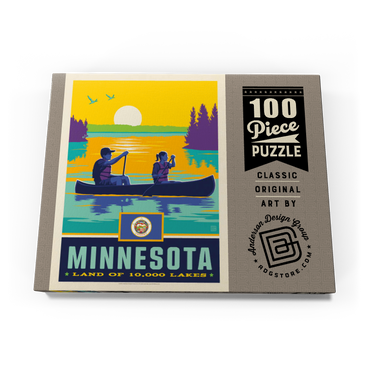 Minnesota: Land of 10,000 Lakes 100 Puzzle Schachtel Ansicht3