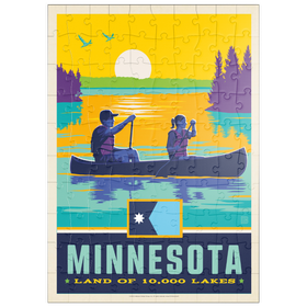 Darstellung des Puzzle Motivs Minnesota: Land of 10,000 Lakes - Puzzleteile: 100