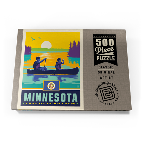 Minnesota: Land of 10,000 Lakes 500 Puzzle Schachtel Ansicht3