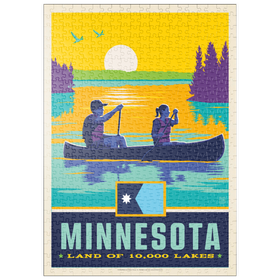 Darstellung des Puzzle Motivs Minnesota: Land of 10,000 Lakes - Puzzleteile: 500