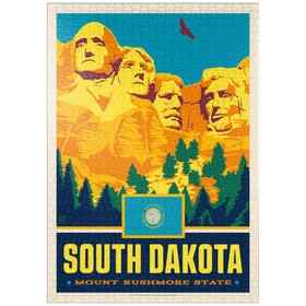 Darstellung des Puzzle-Motivs South Dakota: Mount Rushmore State – Puzzleteile: 1000
