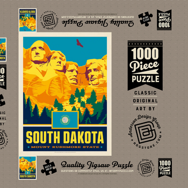 South Dakota: Mount Rushmore State 1000 Puzzle Schachtel 3D Modell