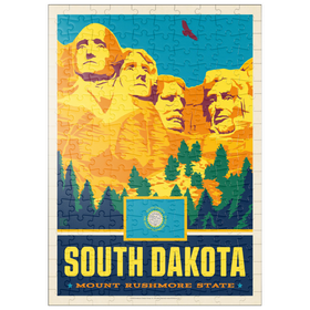 Darstellung des Puzzle Motivs South Dakota: Mount Rushmore State - Puzzleteile: 200
