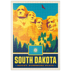 Darstellung des Puzzle Motivs South Dakota: Mount Rushmore State - Puzzleteile: 500