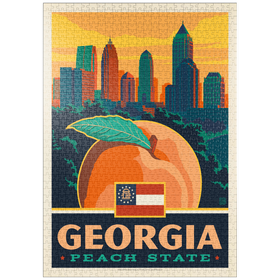 Darstellung des Puzzle-Motivs Georgia: Peach State – Puzzleteile: 1000