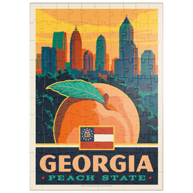 Darstellung des Puzzle Motivs Georgia: Peach State - Puzzleteile: 100