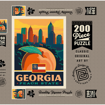 Georgia: Peach State 200 Puzzle Schachtel 3D Modell