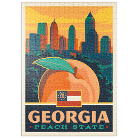 Darstellung des Puzzle Motivs Georgia: Peach State - Puzzleteile: 500