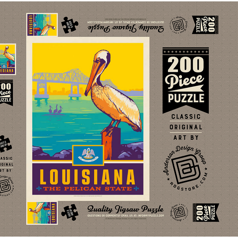 Louisiana: The Pelican State 200 Puzzle Schachtel 3D Modell