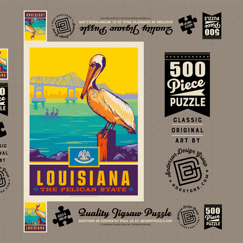 Louisiana: The Pelican State 500 Puzzle Schachtel 3D Modell
