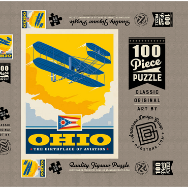Ohio: The Birthplace of Aviation 100 Puzzle Schachtel 3D Modell
