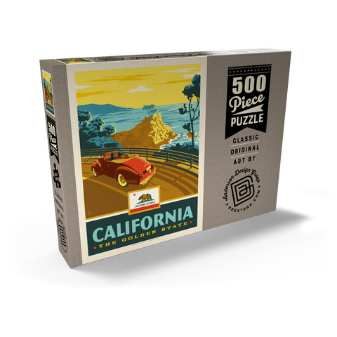 California: The Golden State (Coastline) 500 Puzzle Schachtel Ansicht2