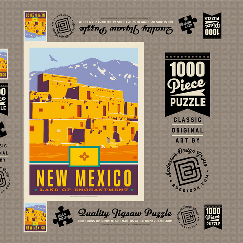 New Mexico: Land of Enchantment 1000 Puzzle Schachtel 3D Modell