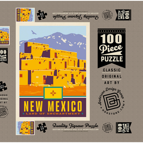 New Mexico: Land of Enchantment 100 Puzzle Schachtel 3D Modell