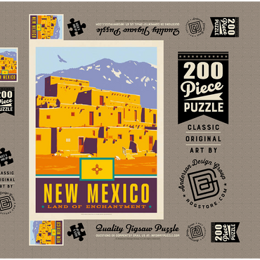 New Mexico: Land of Enchantment 200 Puzzle Schachtel 3D Modell