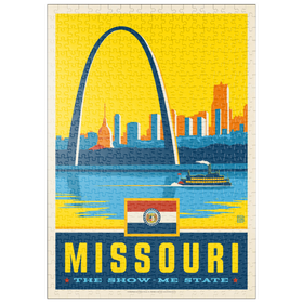 Darstellung des Puzzle Motivs Missouri: The Show-Me State - Puzzleteile: 500