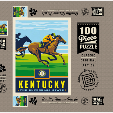 Kentucky: The Bluegrass State 100 Puzzle Schachtel 3D Modell