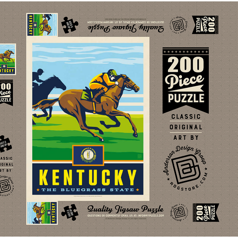 Kentucky: The Bluegrass State 200 Puzzle Schachtel 3D Modell
