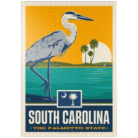 Darstellung des Puzzle-Motivs South Carolina: The Palmetto State – Puzzleteile: 1000