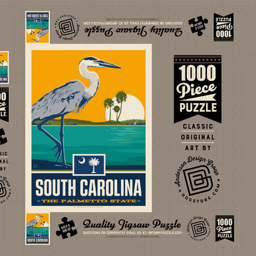South Carolina: The Palmetto State 1000 Puzzle Schachtel 3D Modell