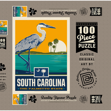 South Carolina: The Palmetto State 100 Puzzle Schachtel 3D Modell