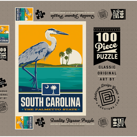 South Carolina: The Palmetto State 100 Puzzle Schachtel 3D Modell