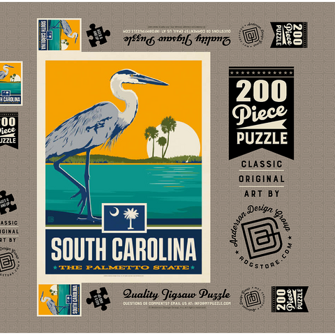 South Carolina: The Palmetto State 200 Puzzle Schachtel 3D Modell