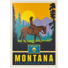 Darstellung des Puzzle Motivs Montana: The Treasure State - Puzzleteile: 1000