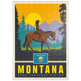 Darstellung des Puzzle Motivs Montana: The Treasure State - Puzzleteile: 100