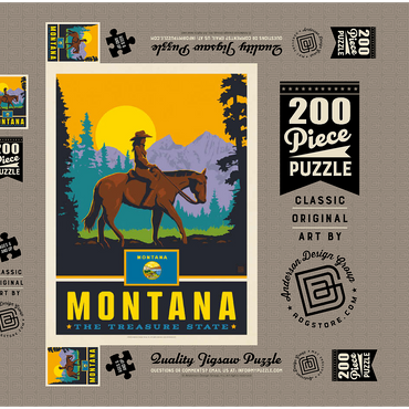 Montana: The Treasure State 200 Puzzle Schachtel 3D Modell