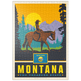 Darstellung des Puzzle Motivs Montana: The Treasure State - Puzzleteile: 500