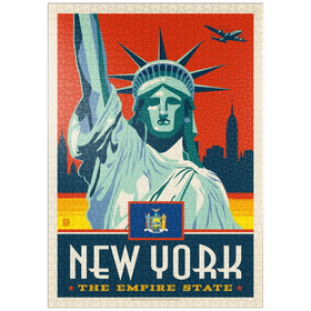 Darstellung des Puzzle Motivs New York: The Empire State - Puzzleteile: 1000