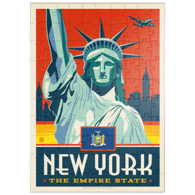 Darstellung des Puzzle Motivs New York: The Empire State - Puzzleteile: 100