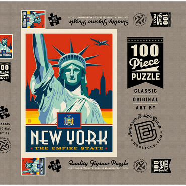 New York: The Empire State 100 Puzzle Schachtel 3D Modell