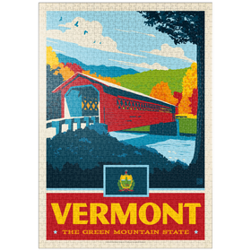 Darstellung des Puzzle-Motivs Vermont: The Green Mountain State – Puzzleteile: 1000