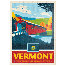 Darstellung des Puzzle Motivs Vermont: The Green Mountain State - Puzzleteile: 100