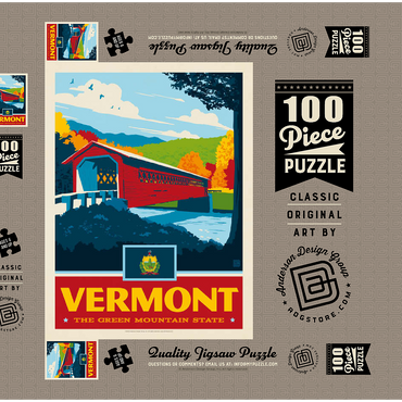 Vermont: The Green Mountain State 100 Puzzle Schachtel 3D Modell