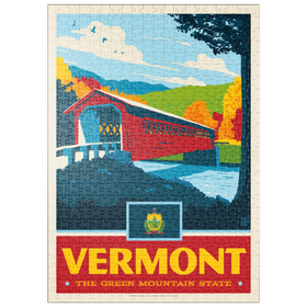 Darstellung des Puzzle Motivs Vermont: The Green Mountain State - Puzzleteile: 500