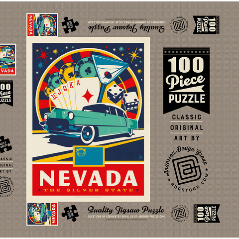 Nevada: The Silver State 100 Puzzle Schachtel 3D Modell