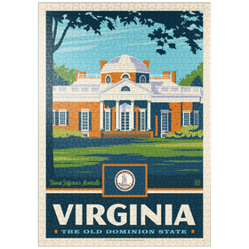 Darstellung des Puzzle Motivs Virginia: The Old Dominion State - Puzzleteile: 1000