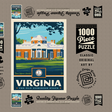 Virginia: The Old Dominion State 1000 Puzzle Schachtel 3D Modell