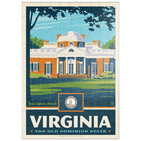 Darstellung des Puzzle Motivs Virginia: The Old Dominion State - Puzzleteile: 100