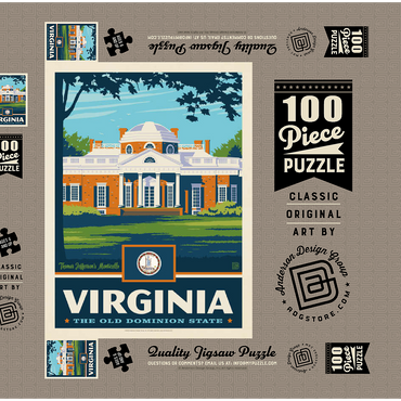 Virginia: The Old Dominion State 100 Puzzle Schachtel 3D Modell