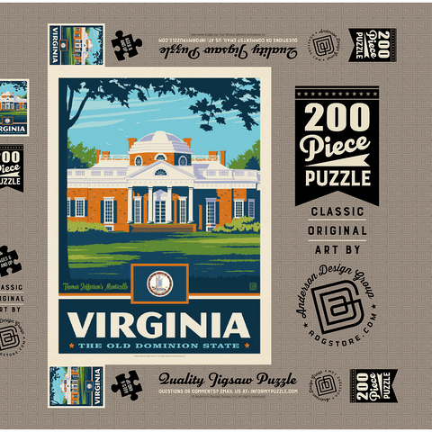 Virginia: The Old Dominion State 200 Puzzle Schachtel 3D Modell