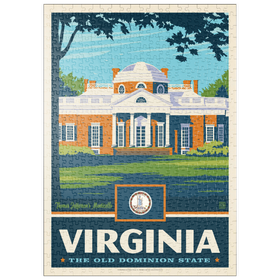 Darstellung des Puzzle Motivs Virginia: The Old Dominion State - Puzzleteile: 500