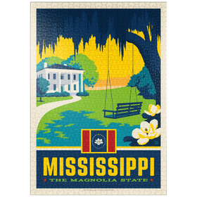 Darstellung des Puzzle Motivs Mississippi: The Magnolia State - Puzzleteile: 1000